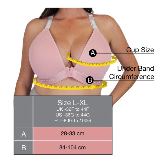 Nurturally Pink Hands Free Maternity Nursing and Pumping Bra Sz US/Uk 36-44G/F - Picture 5 of 16